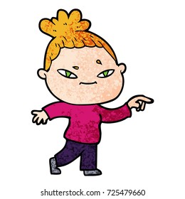 cartoon woman