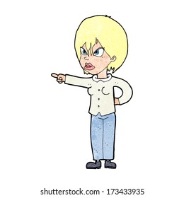 cartoon woman accusing