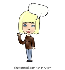 cartoon woman asking question