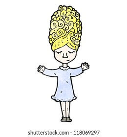 Cartoon Woman With Big Hair