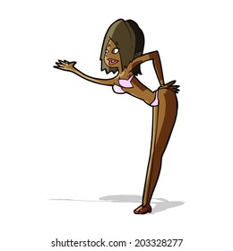 cartoon woman in bikini