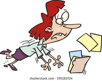 cartoon woman breaking her heel