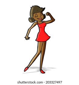 cartoon woman with can do attitude