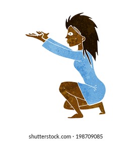 cartoon woman casting spell