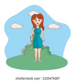 Cartoon woman design