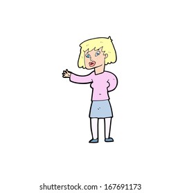 cartoon woman explaining