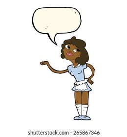 mujer de dibujos animados explicando