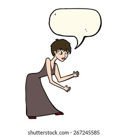 cartoon woman explaining