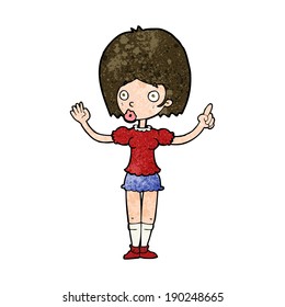 cartoon woman explaining her point