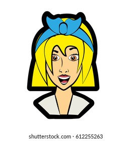 cartoon woman expression image
