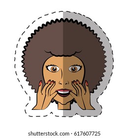 cartoon woman expression image