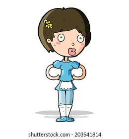 cartoon woman in french maid outfit