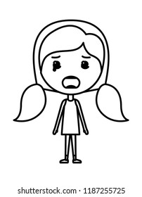 cartoon woman furious kawaii character