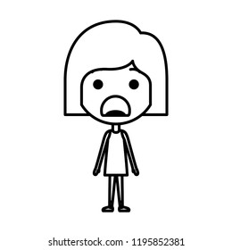 cartoon woman furious kawaii character