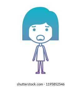 cartoon woman furious kawaii character
