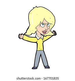 cartoon woman gesturing