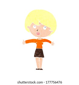 cartoon woman giving thumbs up