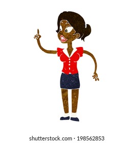 cartoon woman with great idea