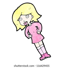 cartoon woman with hands on hips
