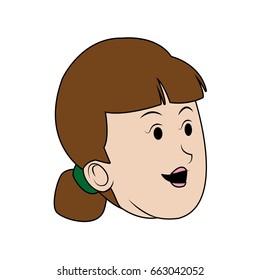 cartoon woman head female character