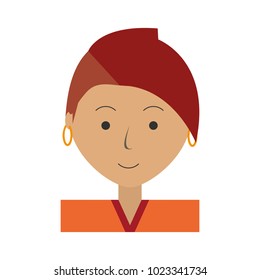 cartoon woman icon 