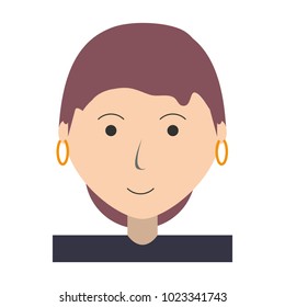 cartoon woman icon 