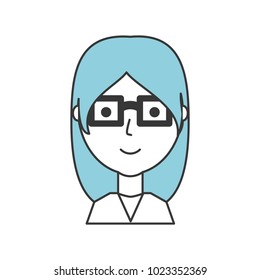 cartoon woman icon