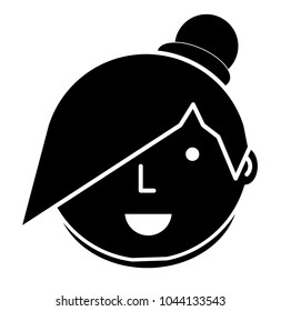 Cartoon woman icon