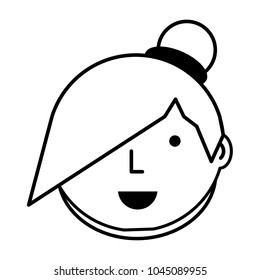 Cartoon woman icon