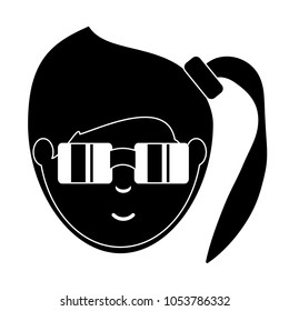cartoon woman icon