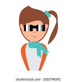 cartoon woman icon