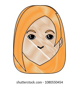 cartoon woman icon