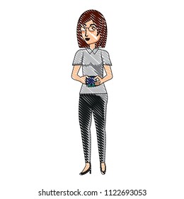 cartoon woman icon