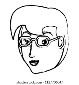 cartoon woman icon