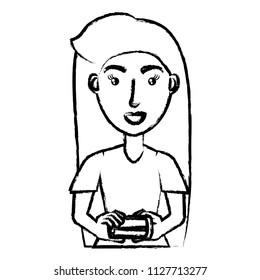 cartoon woman icon