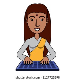 cartoon woman icon