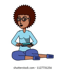 cartoon woman icon