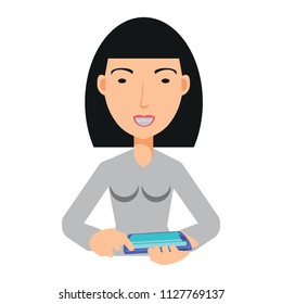 cartoon woman icon
