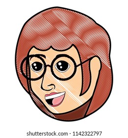 cartoon woman icon