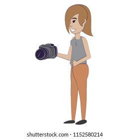 cartoon woman icon