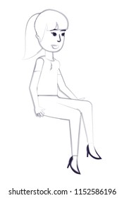 cartoon woman icon