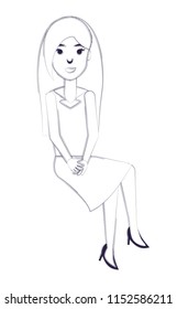 cartoon woman icon