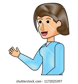 cartoon woman icon