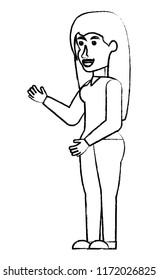 cartoon woman icon