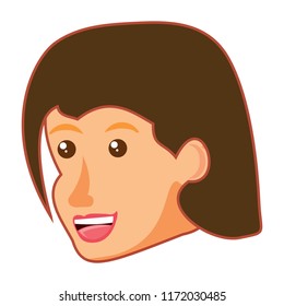 cartoon woman icon