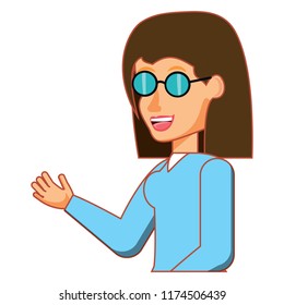cartoon woman icon