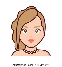cartoon woman icon