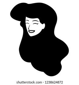 cartoon woman icon