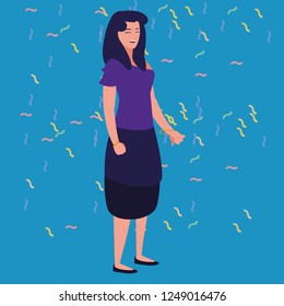 cartoon woman icon