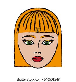 cartoon woman icon